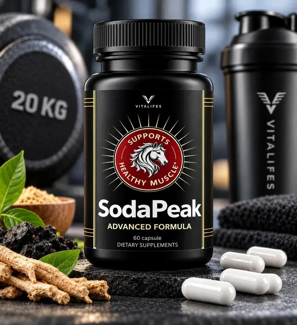 SodaPeak bottle with dumbbell plate and shaker